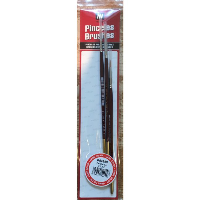 Vallejo Brush Set Painter Toray (3) (0, 1, 2)