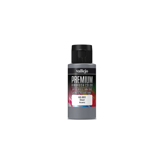 Vallejo Premium: Steel (Polyu.) (60ml)