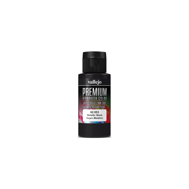 Vallejo Premium: Metallico Black (Polyu.) (60ml)