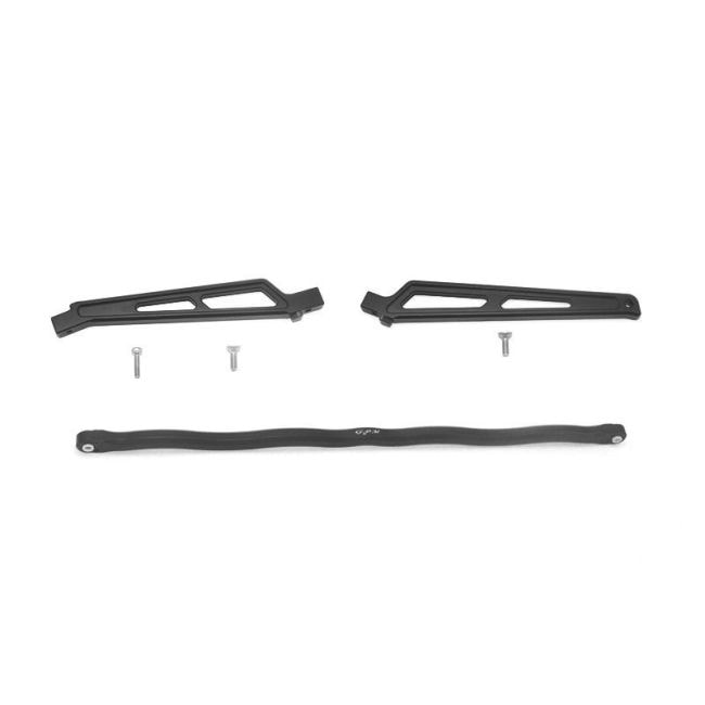 ALUMINUM CENTER BRACE BAR+CHASSIS BRACE -6PC SET black