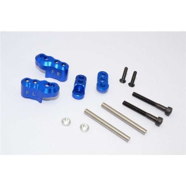 ALUMINIUM FRONT ADJUSTABLE SHOCK MOUNT - 1SET blue