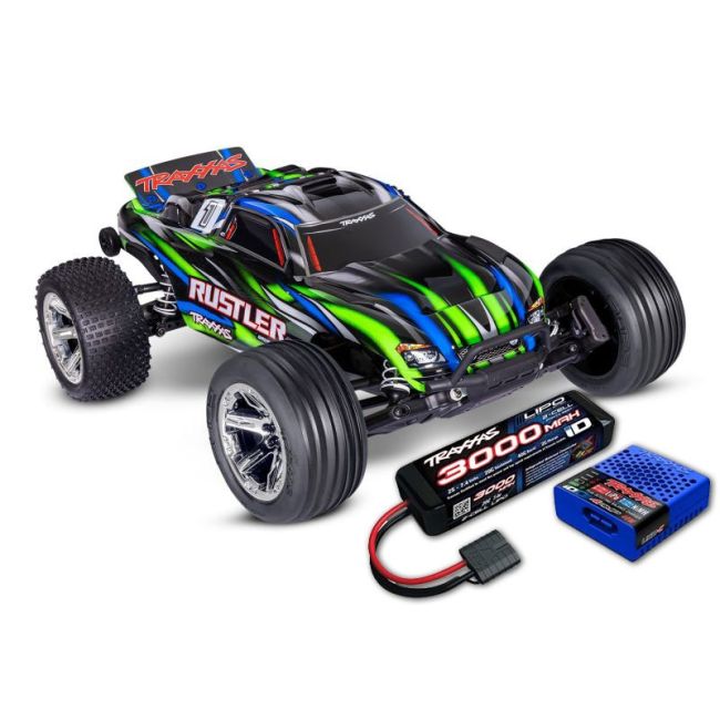 TRAXXAS Rustler 1/10 2WD Stadium-Truck grün RTR