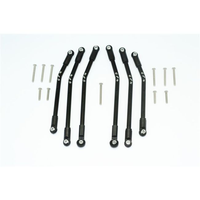 ALUMINIUM ADJUSTABLE SUSPENSION LINKS -17PC SET black