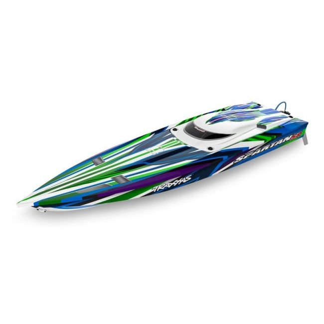 TRAXXAS SPARTAN SR groene 36 inch raceboot met zelfoprichtend