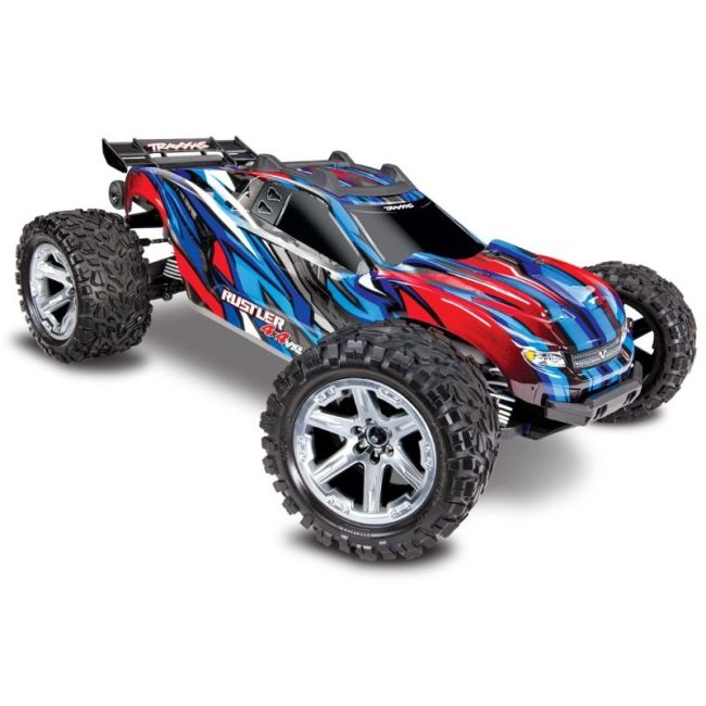 TRAXXAS Rustler 4x4 VXL blau RTR zonder Accu/Lader