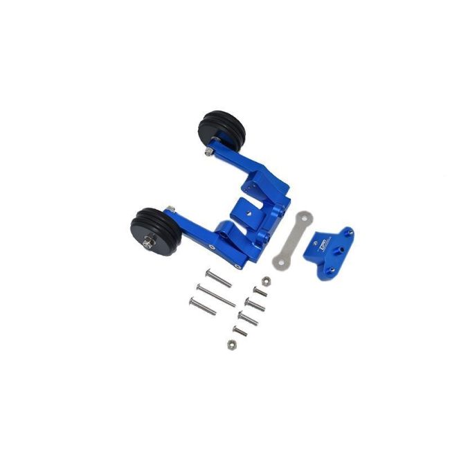 ALUMINUM REAR ADJUSTABLE WHEELIE -12PC SET blue