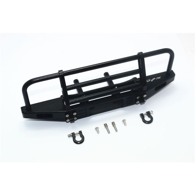 ALUMINUM ADJUSTABLE FRONT BRUSHGUARD BUMPER -7PC SET black