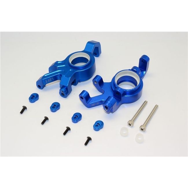 ALUMINUM FRONT KNUCKLE ARMS WITH COLLARS 14PC SET blue