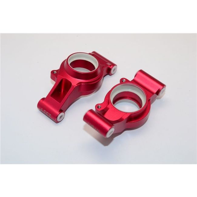 ALUMINUM REAR KNUCKLE ARMS WITH COLLARS 2PC SET red