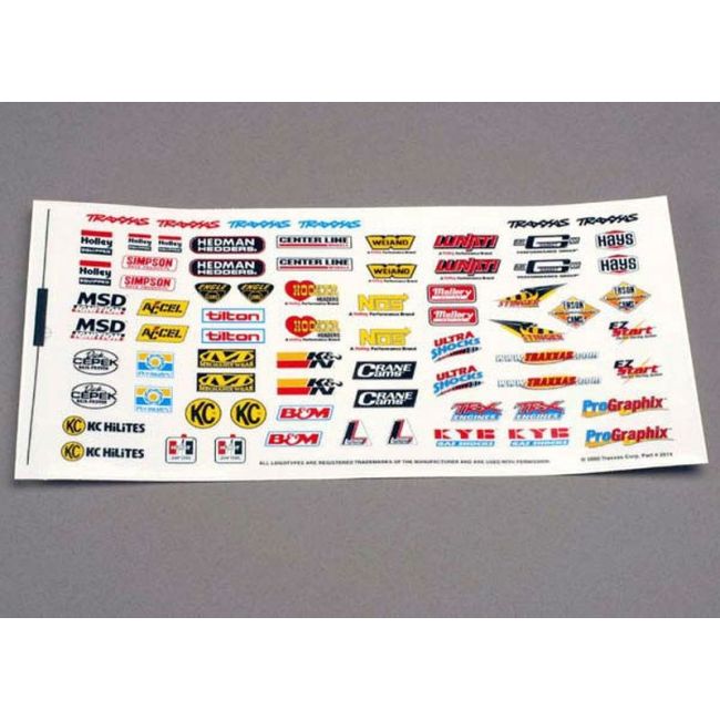 koop Sponsorstickerset by Traxxas for only € 3,95 in TRX 2000 tot 2699, Zenders, batterijen en opladers, Motoren en Elektronica, Led Verlichting, Body en Accessoires at Bliek Modelbouw, Bliek Modelbouw. Beschikbaar