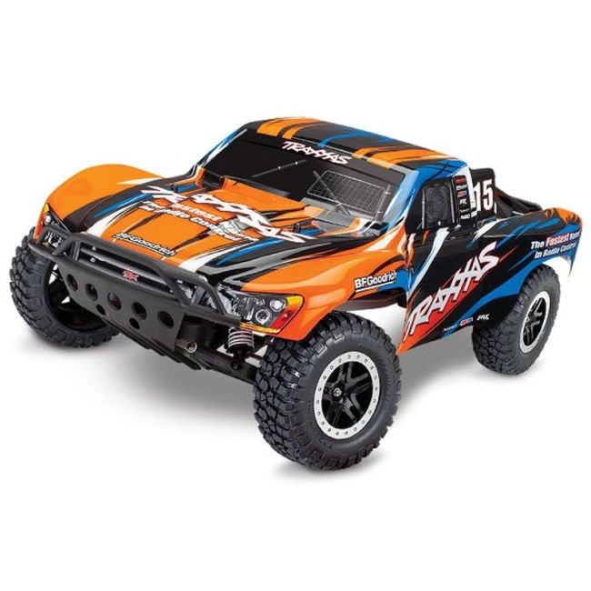 TRAXXAS Slash orangeX RTR +12V-Lader+Akku