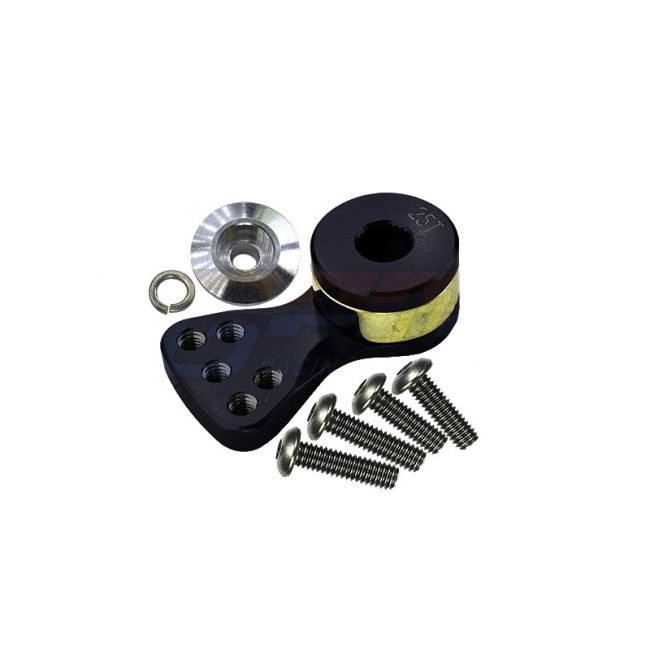 Aluminium Hi-Torque Servo Saver 25T (L) schwarz