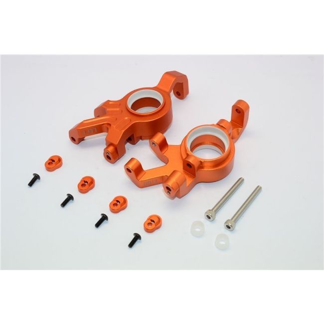 ALUMINUM FRONT KNUCKLE ARMS WITH COLLARS 14PC SET orange