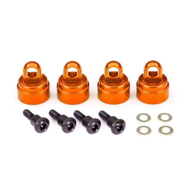 koop Ultra shock caps aluminium oranje (4) by Traxxas for only € 15,95 in TRX 3500 tot 3999, Schokbrekers, Ultra Schokbrekers at Bliek Modelbouw, Bliek Modelbouw. Beschikbaar