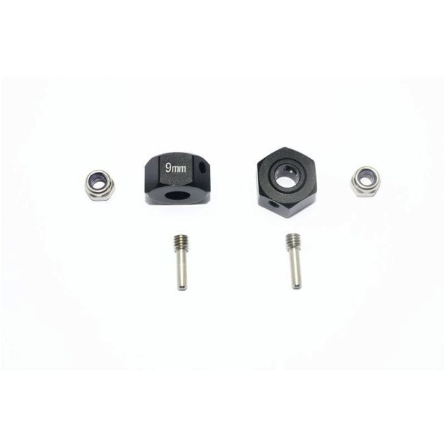 ALUMINUM HEX ADAPTERS 9MM -6PC SET black