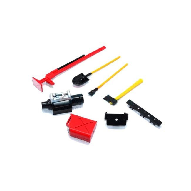 SCALE ACCESSORIES: PLASTIC TOOL SET FOR CRAWLERS -7PC SET