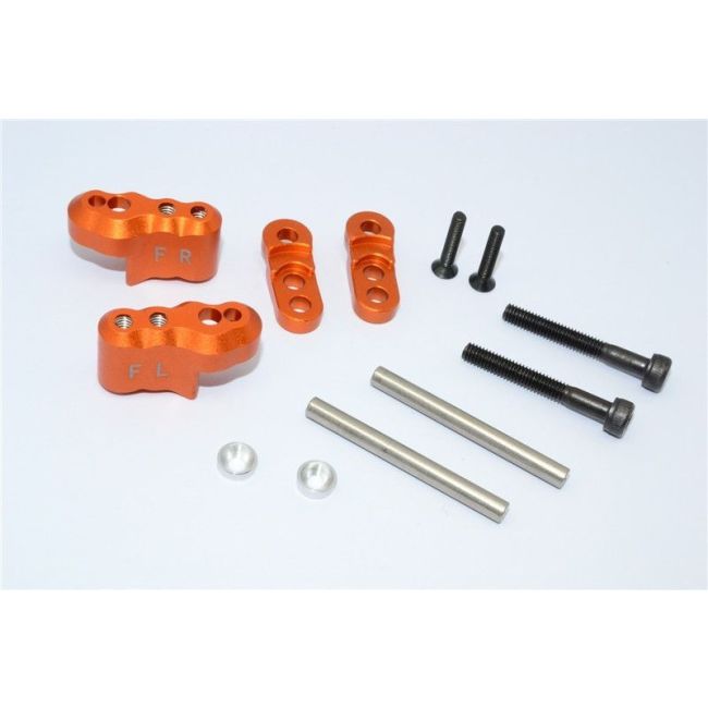 ALUMINIUM FRONT ADJUSTABLE SHOCK MOUNT - 1SET orange