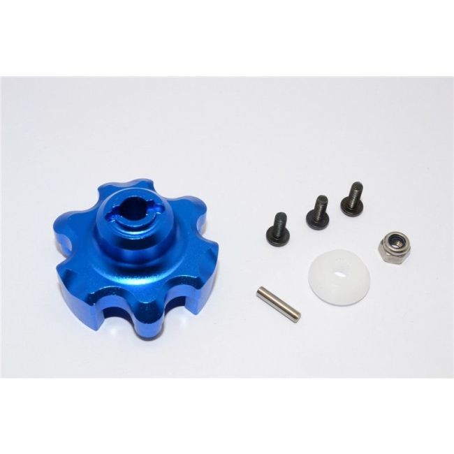 ALUMINIUM SPUR GEAR ADAPTER - 1PC SET blue