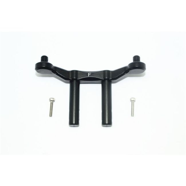 ALUMINUM FRONT BODY MOUNT & POST -3PC SET black