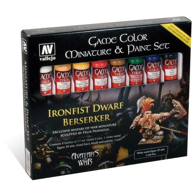 Game Color Miniature Paint Set Avatar (8 +figure, pencil)