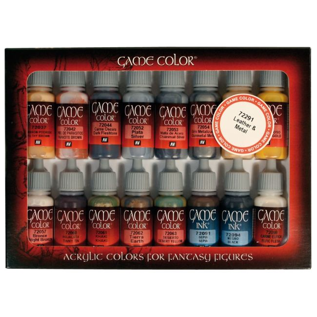 Game Color Set: Leather & Metal Colours (16)