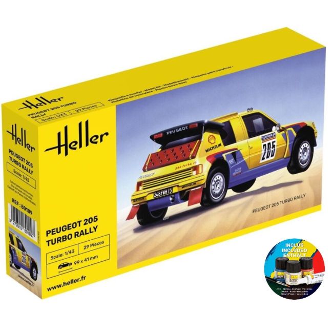 Heller 1/43 STARTER KIT PEUGEOT 205 TURBO RALLY 