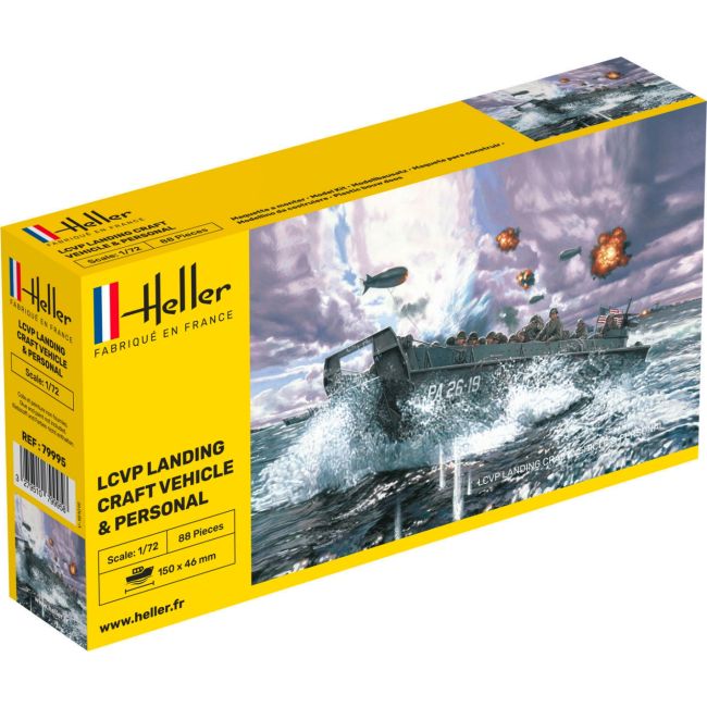 Heller 1/72 LCVP LANDING CRAFT VEHICLE & PERSONAL