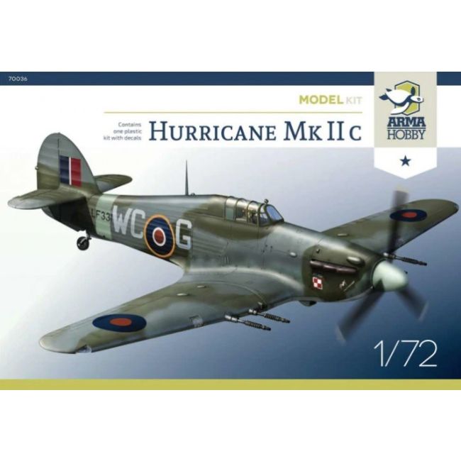 Arma Hobby: Hurricane Mk IIc Model Kit in 1:72 