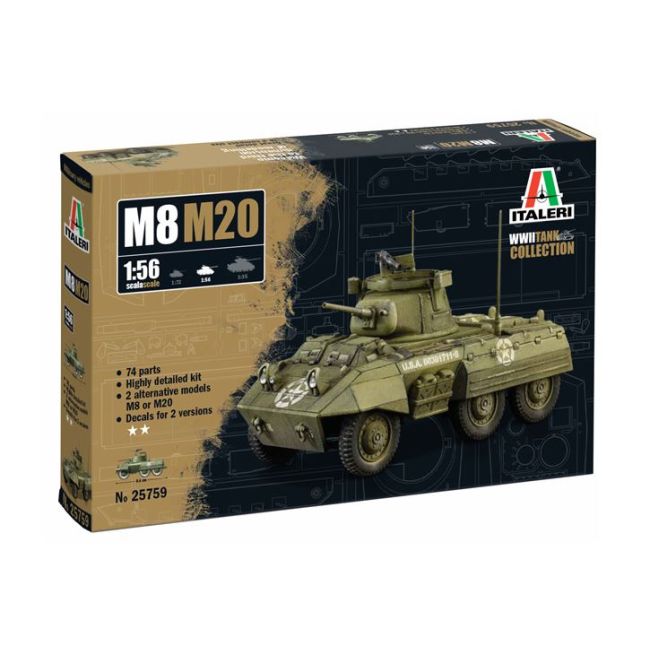 Italeri 1/56 M8/M20 GREYHOUND 