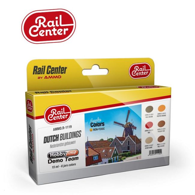 RAIL CENTER - DUTCH BUILDINGS 15ML 6 JARS 