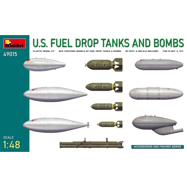 MiniArt 1/48 U.S. FUEL DROP TANKS AND BOMBS