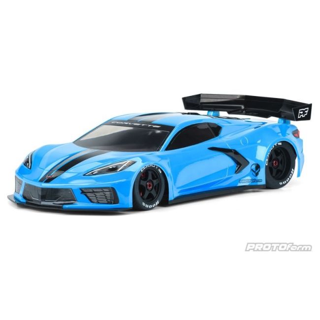 CHEVROLET CORVETTE C8 body KLAR PROTOFORM voor ARRMA FELONY & INFRACTION