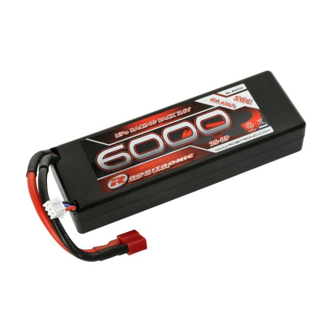 LiPo Akku 6000mAh 2S 50C Racing Pack T-Stecker