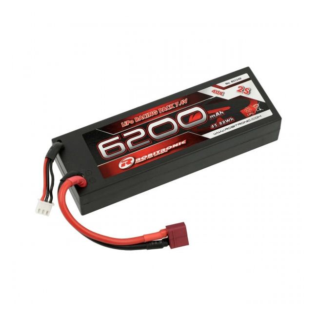 Robitronic LiPo Battery 6200mAh 2S 40C T-Plug