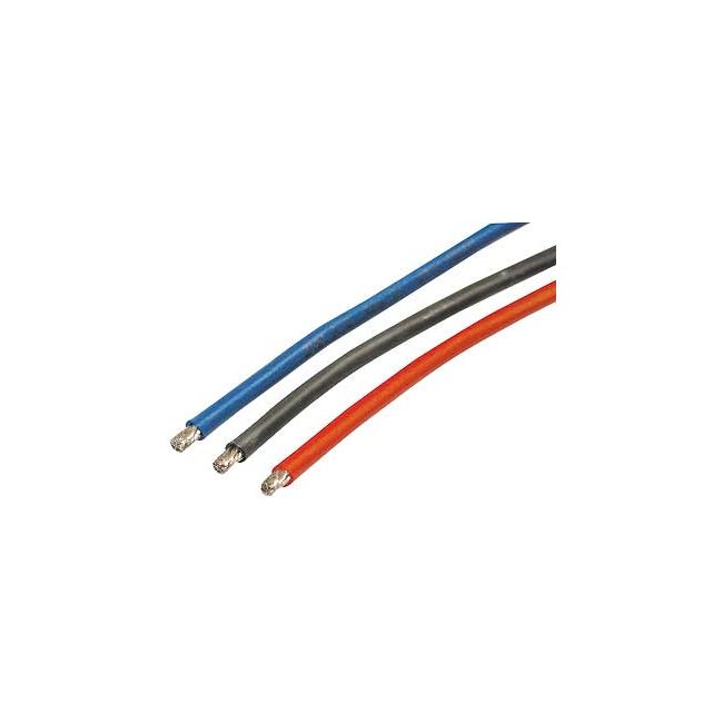 Siliconenkabel rood/zwart/blauw 4.0mm2 per stuk 30cm