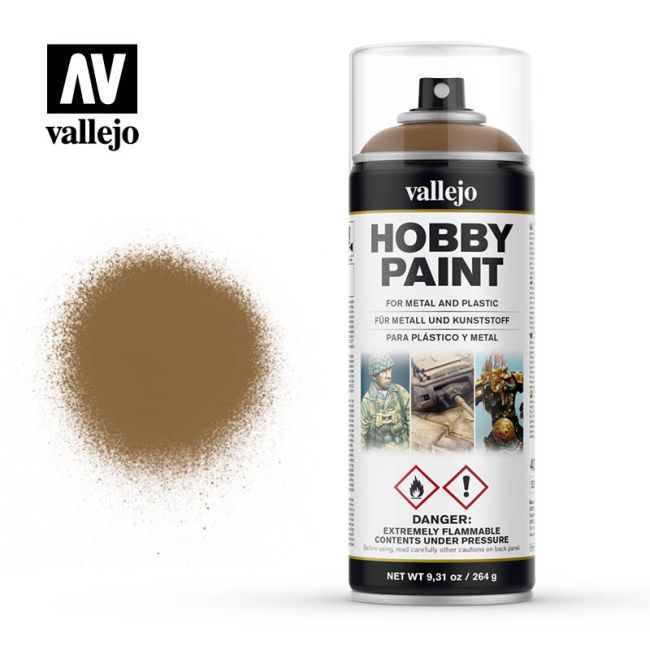 Vallejo Hobby Paint Spray Leather Brown (400ml.)