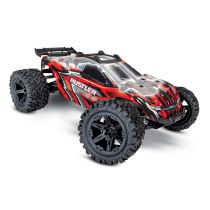 TRAXXAS RUSTLER 4X4 Rood RTR +12V-LADER+ACCU 1/10 4WD STADIUM TRUCK BRUSHED