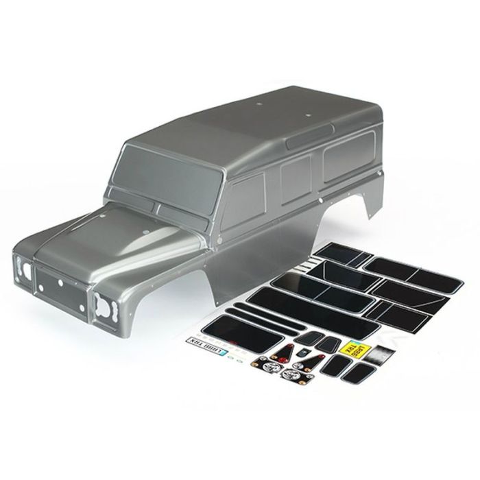 TRX8011X, Karo, Land Rover Defender, graphite silber +Decals