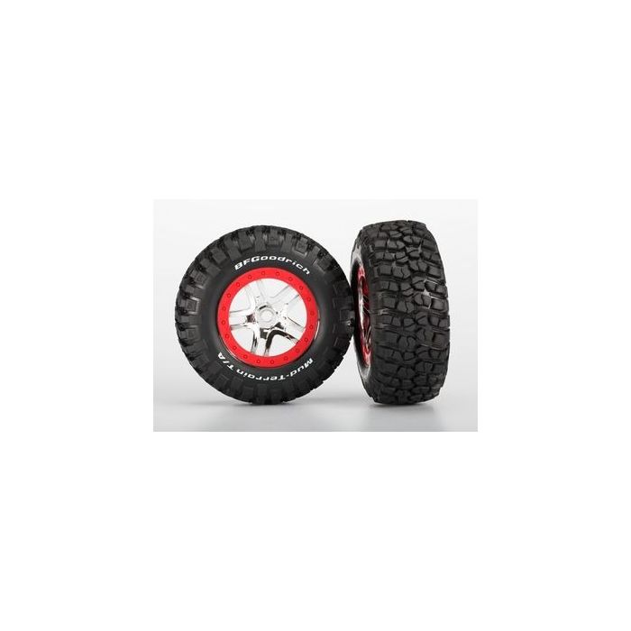 Tires & Wheels BFGoodrich/S-Spoke Chrome-Red (14mm) (2)