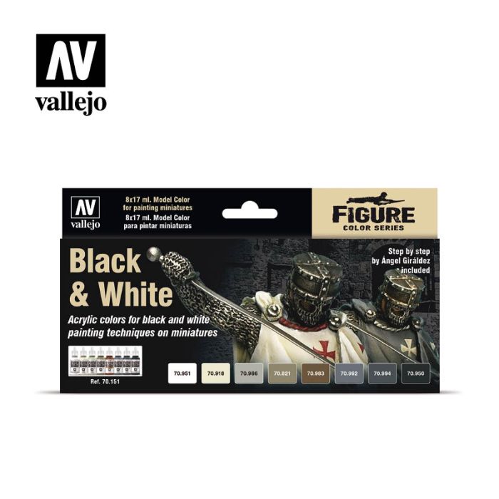 Vallejo 70151 Model Color - Black & White Set