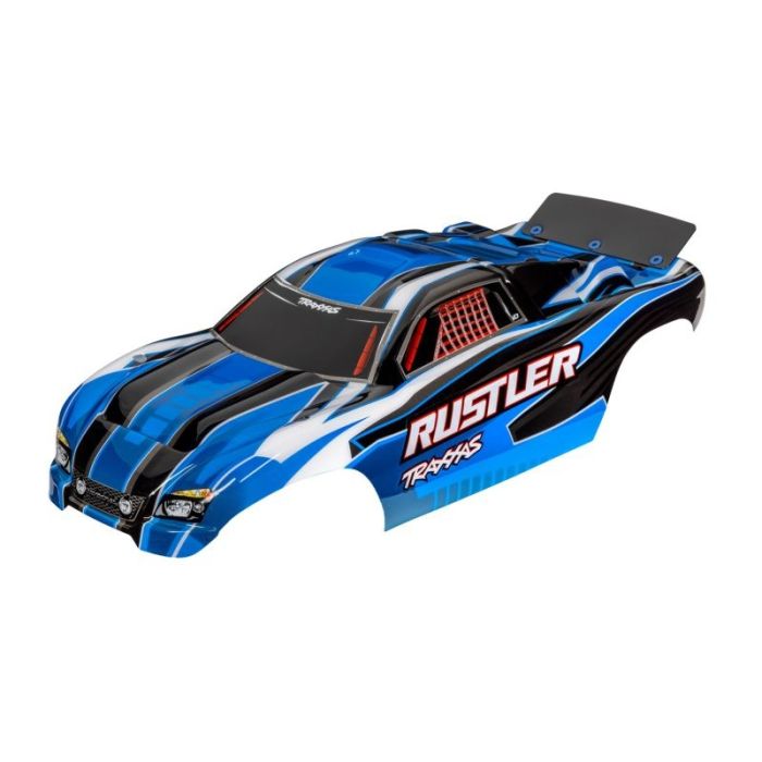 Rustler blauwe carrosserie met sticker