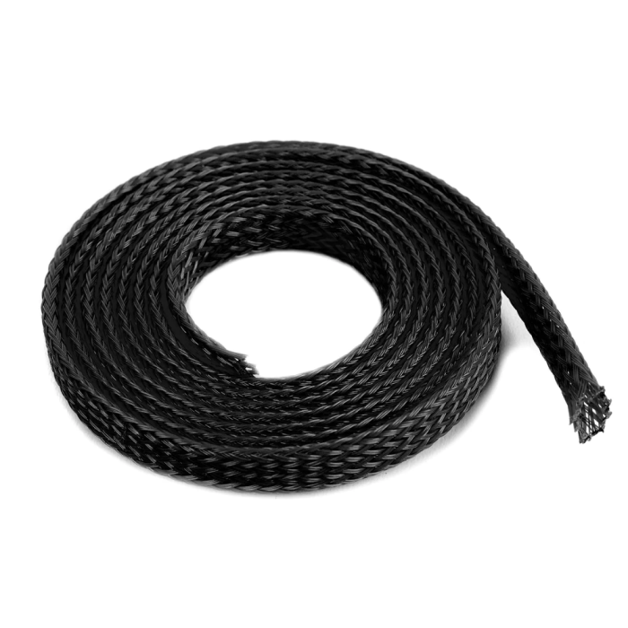 Revtec - Wire Protection Sleeve - Braided - 6mm - Black - 1m