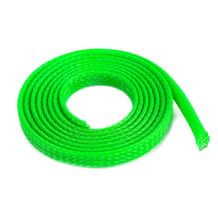 Revtec - Wire Protection Sleeve - Braided - 6mm - Neon Green – 1m