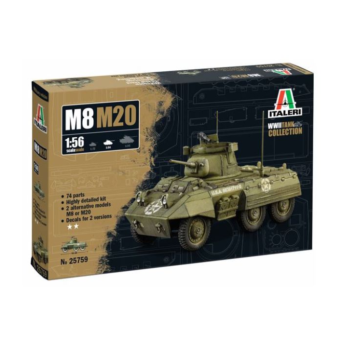 Italeri 1/56 M8/M20 GREYHOUND 