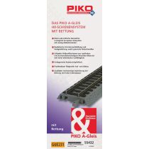 PIKO A-track w roadbed, Transition track to Fleischmann** profile