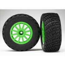 Reifen auf Felge grün