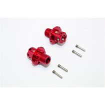 ALUMINUM 13MM HEX ADAPTERS-6PC SET red