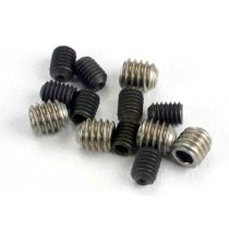 TRX1548, Set (grub) screws, 3x4mm (8)/ 4x4mm (stainless) (4)