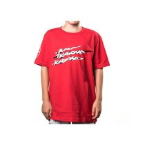 SLVR T-shirt rood/Slash Logo zwart/wit S