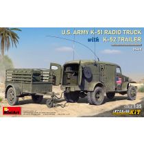 Miniart 1/35 U.S. ARMY K-51 RADIO TRUCK W/ K-52 TRAILER